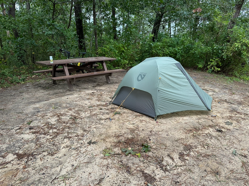 My campsite at Nickerson State Park