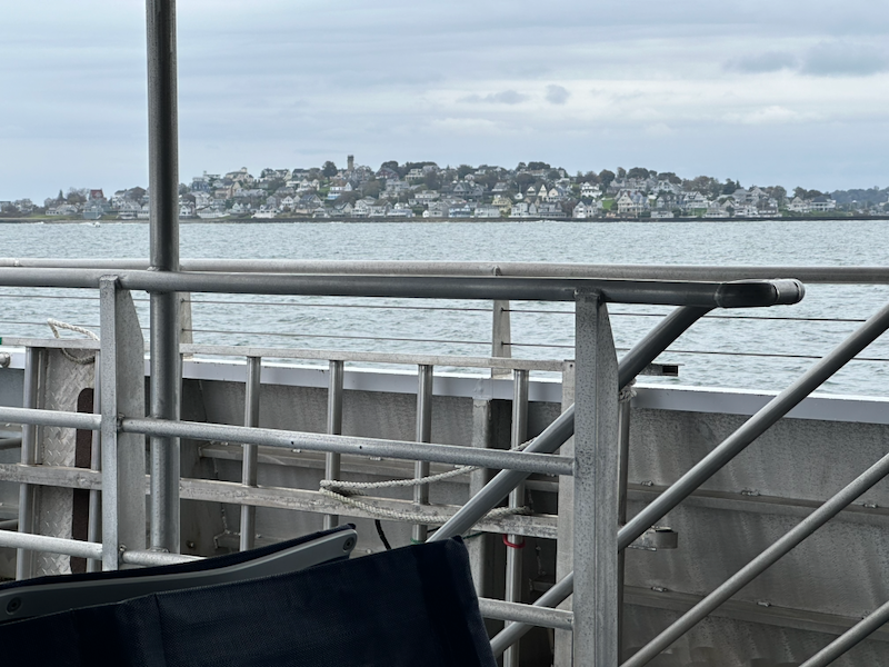 Approaching Boston on the fast ferry